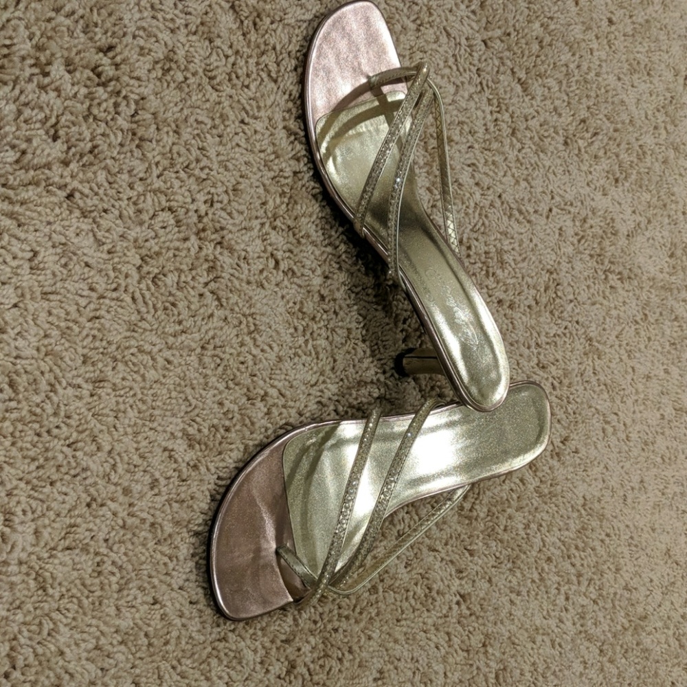 Gold dress shoes